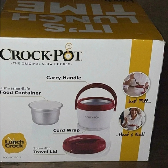 2 NWT Crockpots Lunch Size Pink/Red/1 person 20 oz Food Warmers - Picture 9 of 9